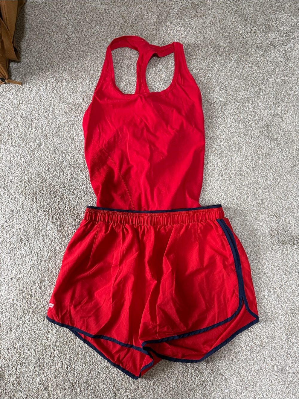 Fabletics Red Women's Tank and Short Set size L